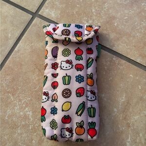 BAGGU Pink Glasses Case with Colorful Print
